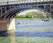 古斯塔夫卡里伯特 - The Argenteuil Bridge and the Seine